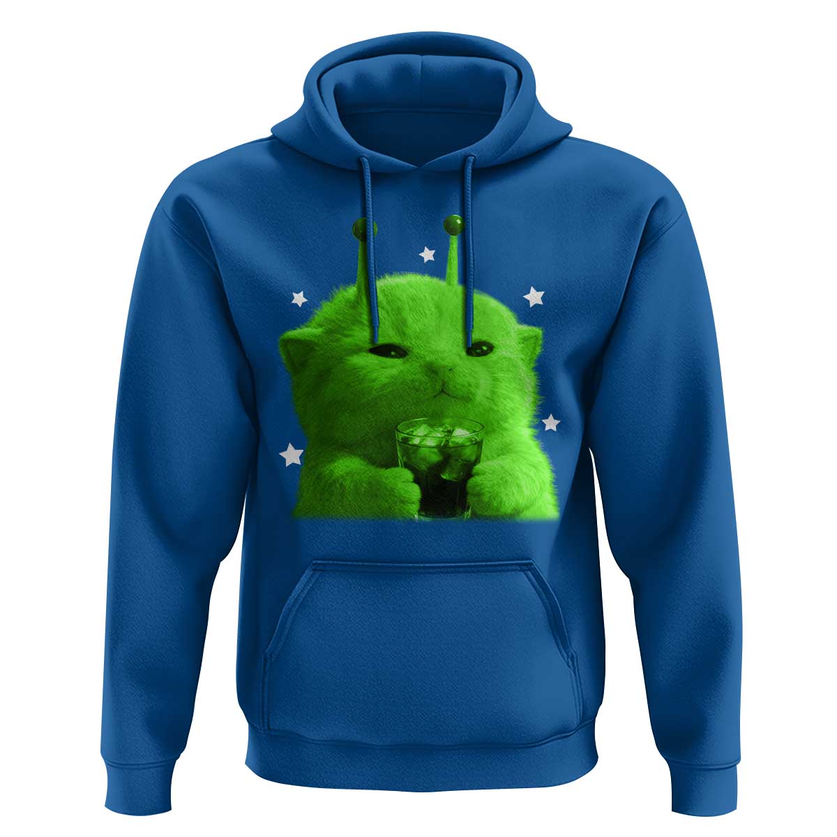Funny Alien Cat Meme Hoodie Funny Kitten 90s Retro Vintage Graphic Weird Cats Y2k - Wonder Print Shop