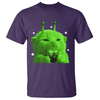 Funny Alien Cat Meme T Shirt Funny Kitten 90s Retro Vintage Graphic Weird Cats Y2k - Wonder Print Shop