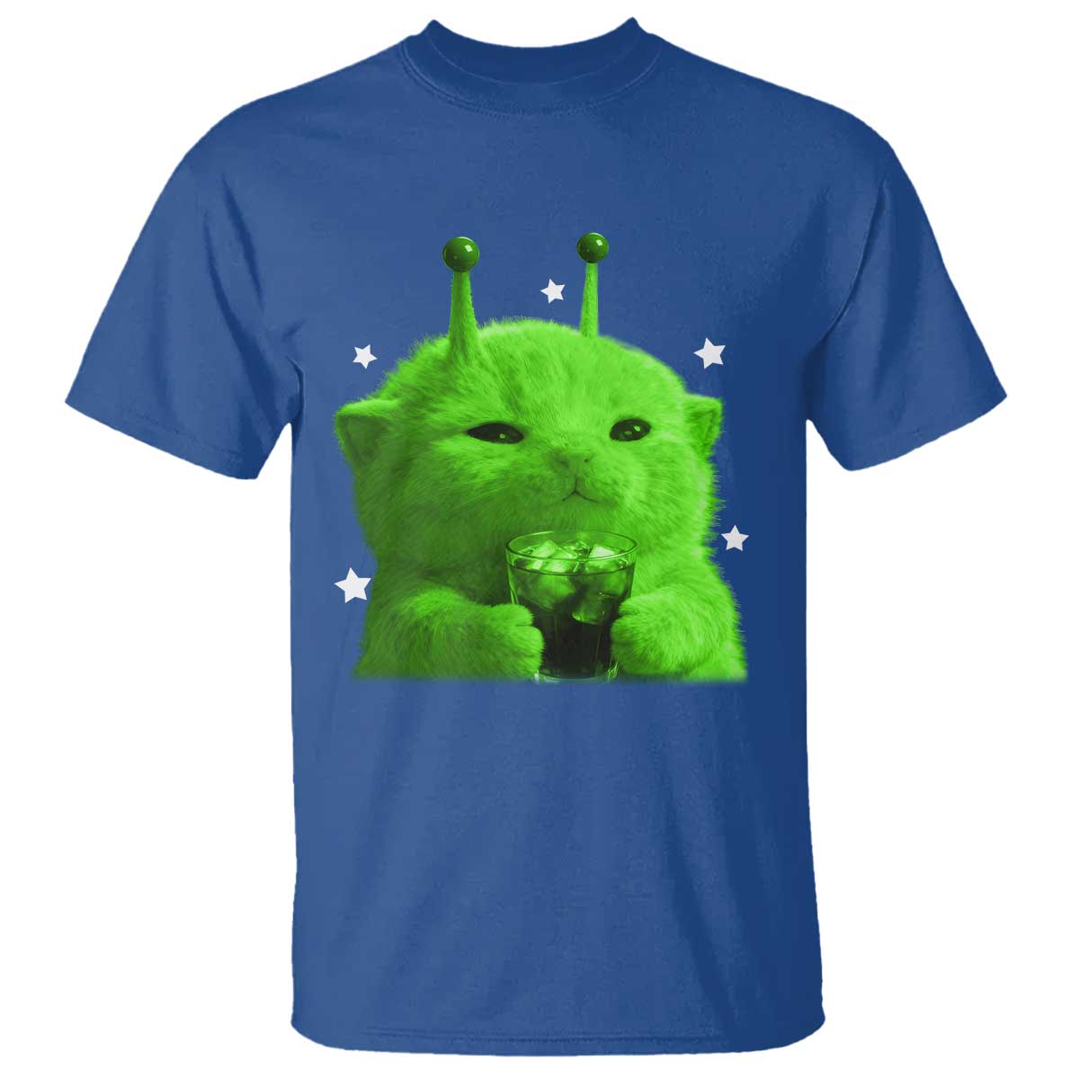 Funny Alien Cat Meme T Shirt Funny Kitten 90s Retro Vintage Graphic Weird Cats Y2k - Wonder Print Shop