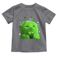 Funny Alien Cat Meme Toddler T Shirt Funny Kitten 90s Retro Vintage Graphic Weird Cats Y2k - Wonder Print Shop
