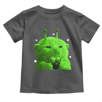 Funny Alien Cat Meme Toddler T Shirt Funny Kitten 90s Retro Vintage Graphic Weird Cats Y2k - Wonder Print Shop