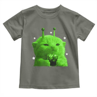Funny Alien Cat Meme Toddler T Shirt Funny Kitten 90s Retro Vintage Graphic Weird Cats Y2k - Wonder Print Shop