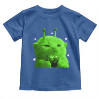 Funny Alien Cat Meme Toddler T Shirt Funny Kitten 90s Retro Vintage Graphic Weird Cats Y2k - Wonder Print Shop