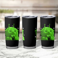 Funny Alien Cat Meme Tumbler Cup Funny Kitten 90s Retro Vintage Graphic Weird Cats Y2k - Wonder Print Shop