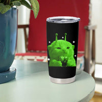 Funny Alien Cat Meme Tumbler Cup Funny Kitten 90s Retro Vintage Graphic Weird Cats Y2k - Wonder Print Shop