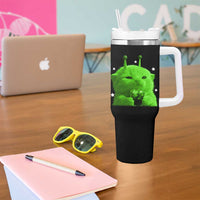 Funny Alien Cat Meme Tumbler With Handle Funny Kitten 90s Retro Vintage Graphic Weird Cats Y2k - Wonder Print Shop