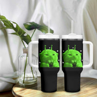 Funny Alien Cat Meme Tumbler With Handle Funny Kitten 90s Retro Vintage Graphic Weird Cats Y2k - Wonder Print Shop