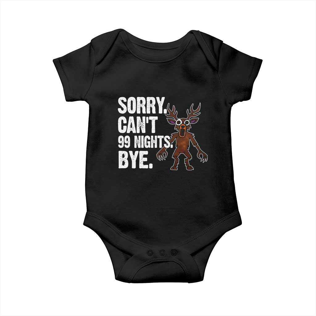 Sorry Cant 99 Nights Bye In The Forest Baby Onesie Funny Gamer Gift - Wonder Print Shop