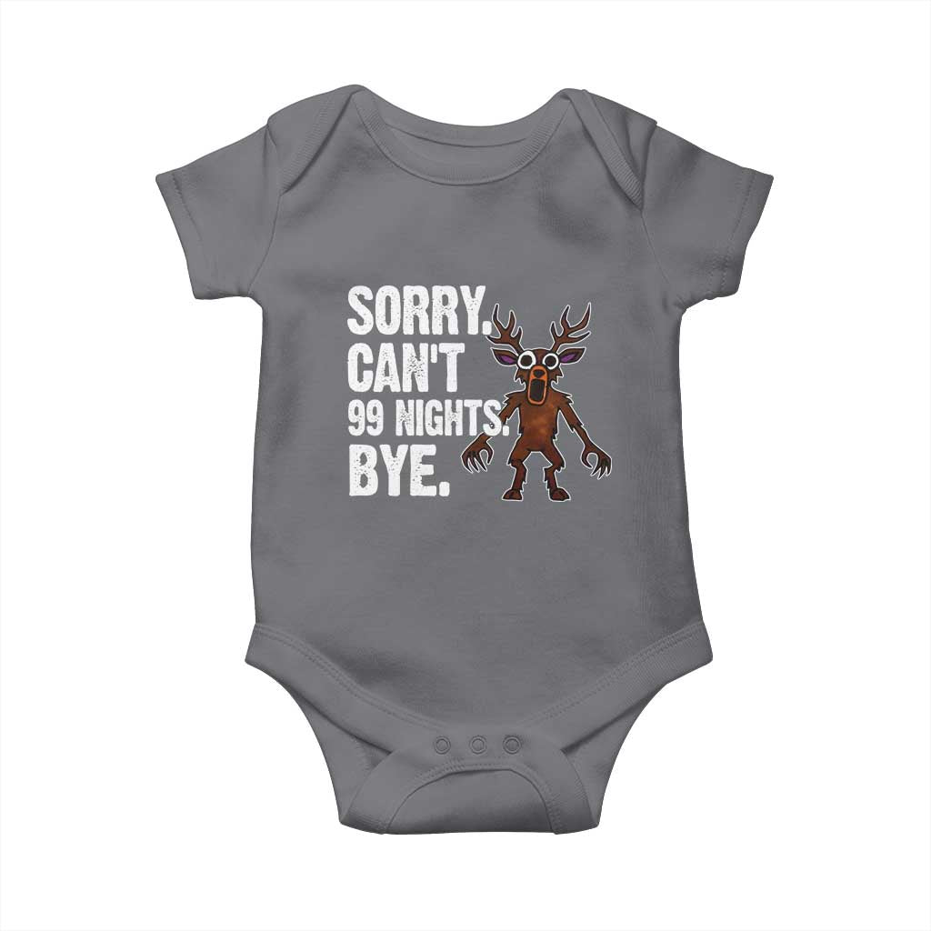 Sorry Cant 99 Nights Bye In The Forest Baby Onesie Funny Gamer Gift - Wonder Print Shop
