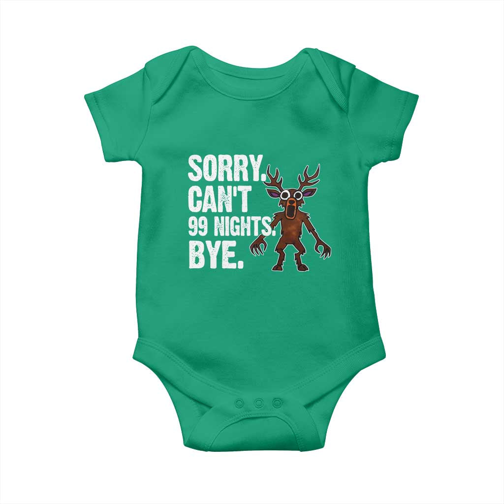 Sorry Cant 99 Nights Bye In The Forest Baby Onesie Funny Gamer Gift - Wonder Print Shop