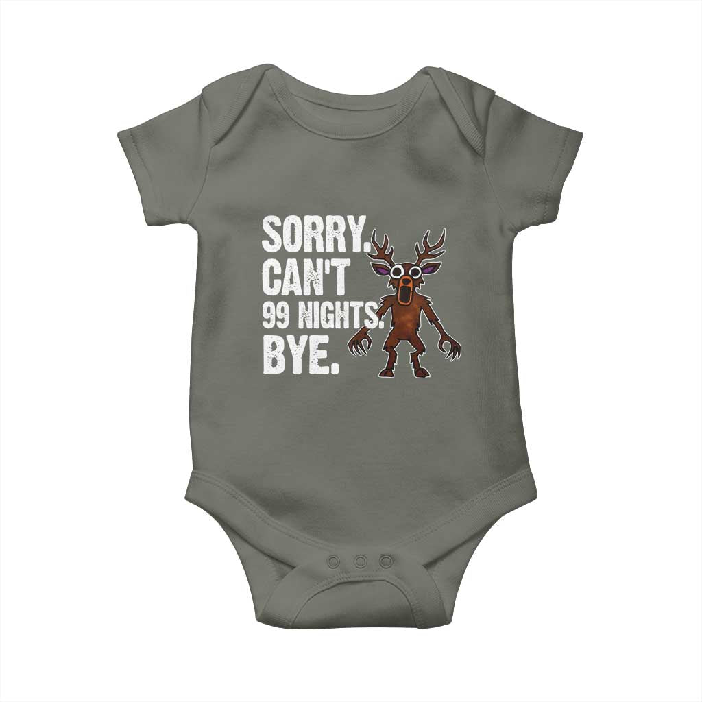 Sorry Cant 99 Nights Bye In The Forest Baby Onesie Funny Gamer Gift - Wonder Print Shop