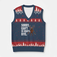 Sorry Cant 99 Nights Bye In The Forest V-Neck Knit Sweater Vest Funny Gamer Gift - Wonder Print Shop