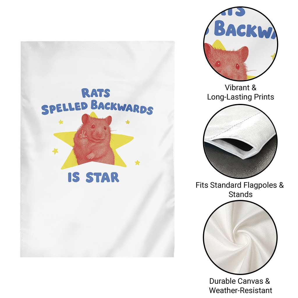 Rats Spelled Backwards Is Star Garden Flag Sarcastic Rat Meme - Wonder Print Shop
