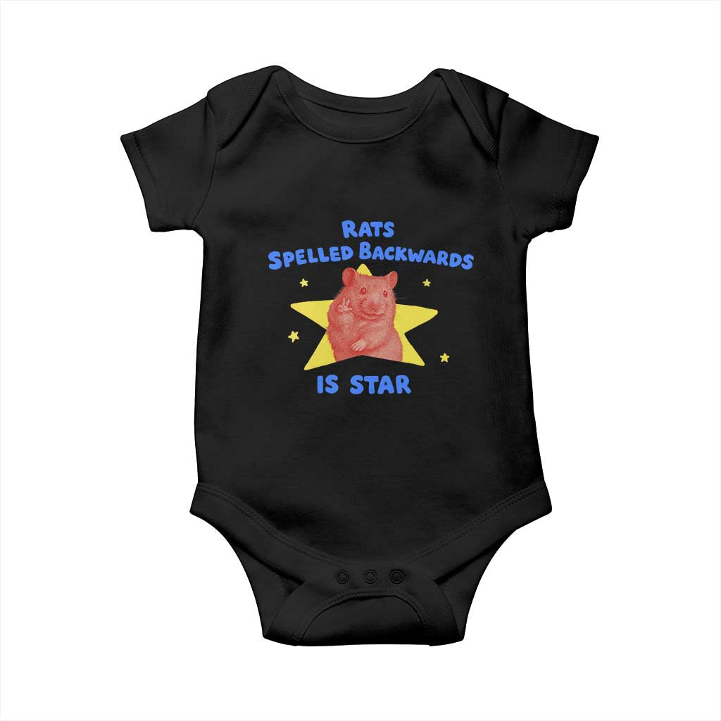 Rats Spelled Backwards Is Star Baby Onesie Sarcastic Rat Meme - Wonder Print Shop