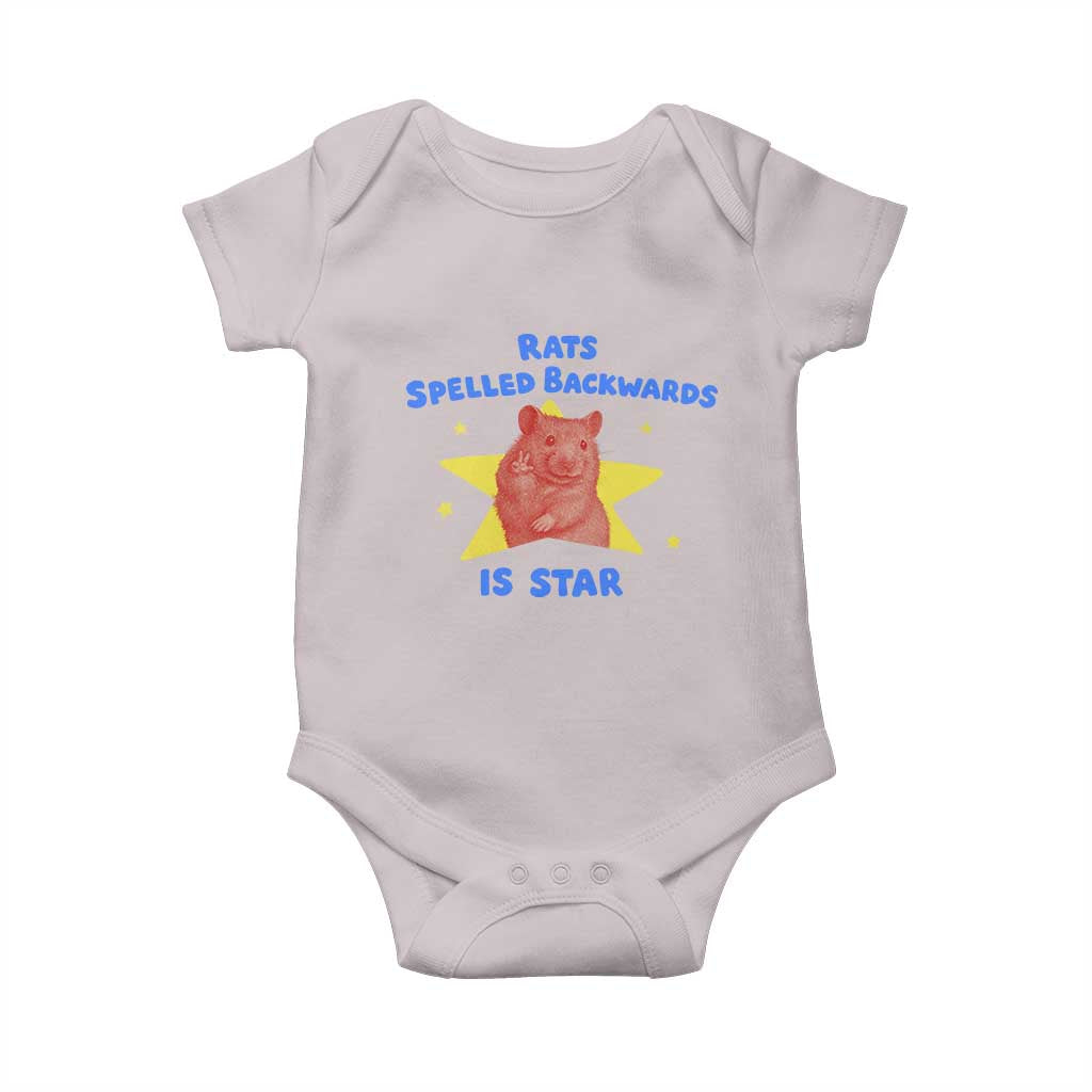 Rats Spelled Backwards Is Star Baby Onesie Sarcastic Rat Meme - Wonder Print Shop