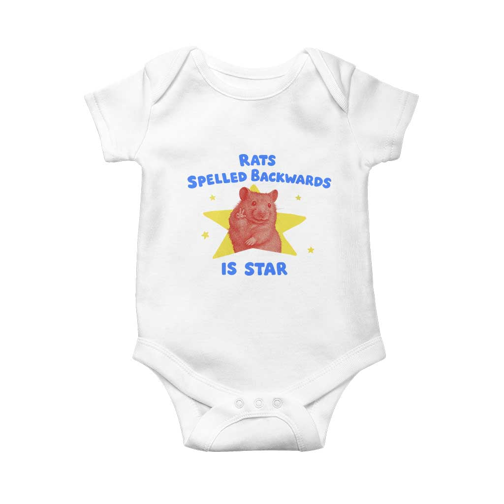 Rats Spelled Backwards Is Star Baby Onesie Sarcastic Rat Meme - Wonder Print Shop
