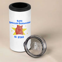 Rats Spelled Backwards Is Star 4 in 1 Can Cooler Tumbler Sarcastic Rat Meme - Wonder Print Shop