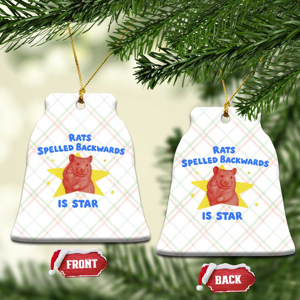 Rats Spelled Backwards Is Star Ceramic Ornament Sarcastic Rat Meme - Wonder Print Shop