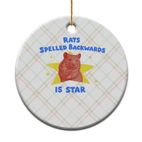 Rats Spelled Backwards Is Star Ceramic Ornament Sarcastic Rat Meme - Wonder Print Shop