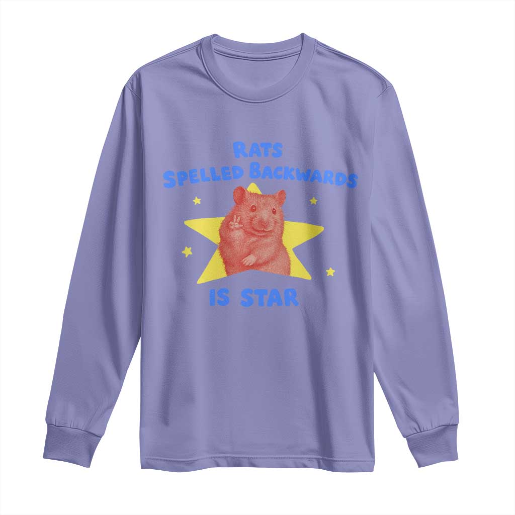 Rats Spelled Backwards Is Star Long Sleeve Shirt Sarcastic Rat Meme - Wonder Print Shop