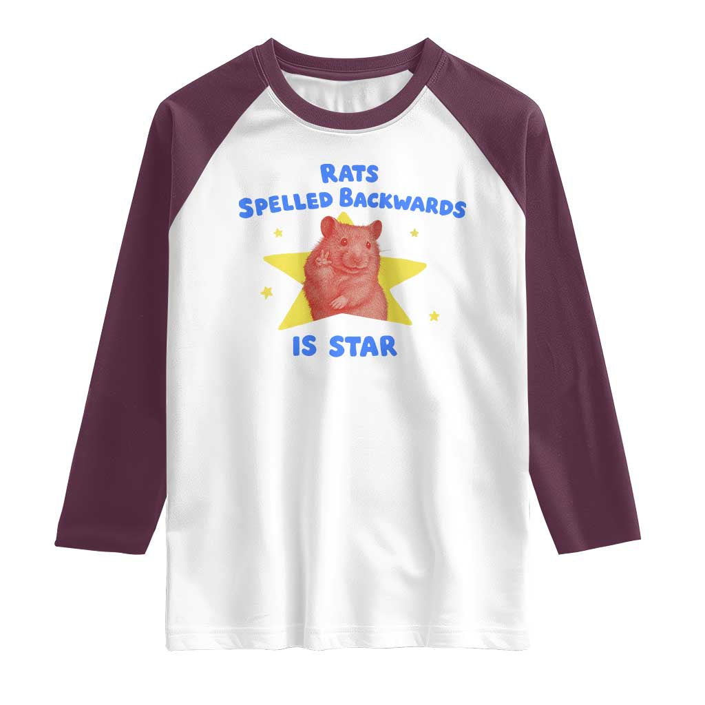 Rats Spelled Backwards Is Star Raglan Shirt Sarcastic Rat Meme - Wonder Print Shop
