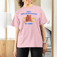 Rats Spelled Backwards Is Star T Shirt For Women Sarcastic Rat Meme - Wonder Print Shop