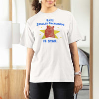 Rats Spelled Backwards Is Star T Shirt For Women Sarcastic Rat Meme - Wonder Print Shop