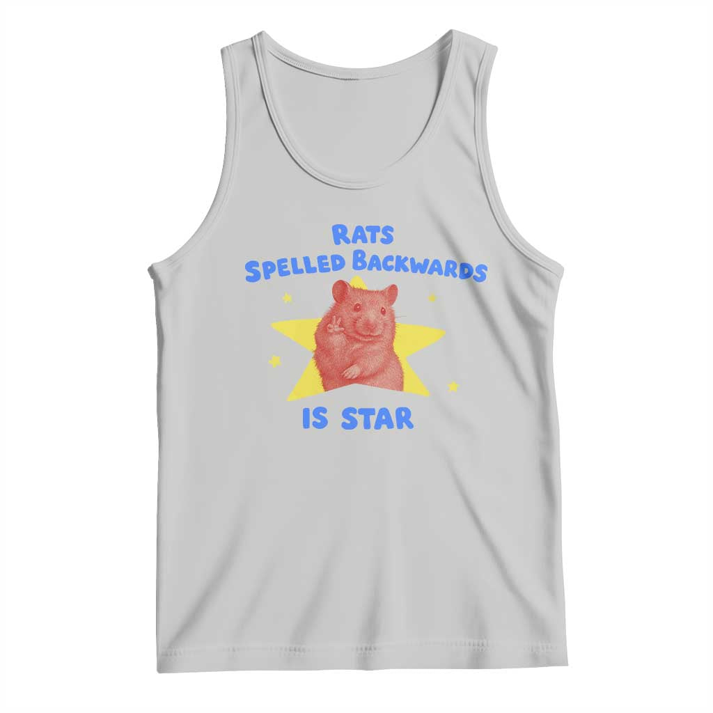 Rats Spelled Backwards Is Star Tank Top Sarcastic Rat Meme - Wonder Print Shop