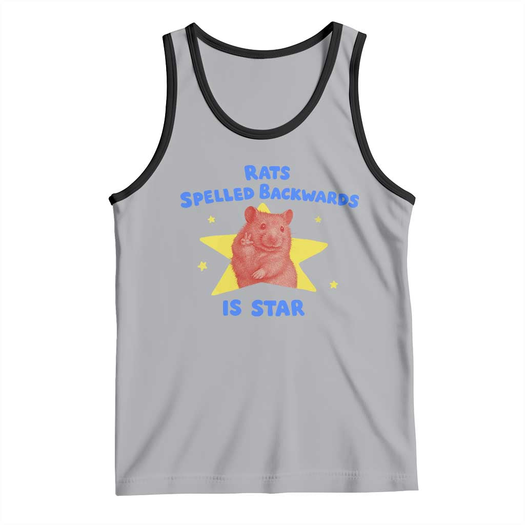 Rats Spelled Backwards Is Star Tank Top Sarcastic Rat Meme - Wonder Print Shop