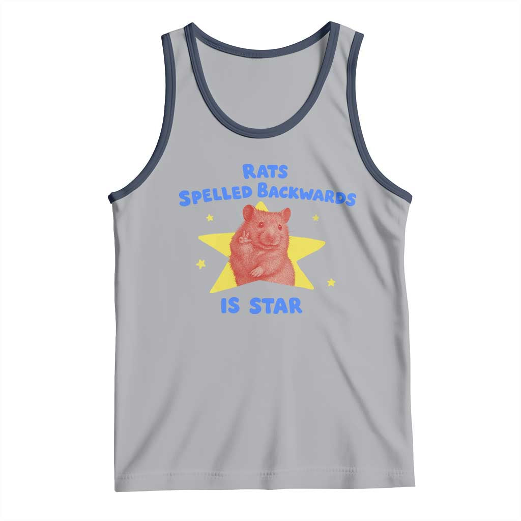 Rats Spelled Backwards Is Star Tank Top Sarcastic Rat Meme - Wonder Print Shop