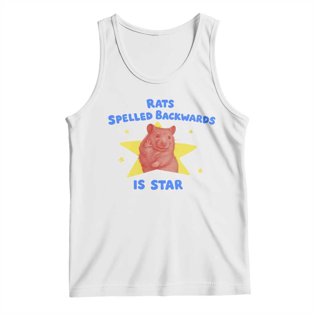 Rats Spelled Backwards Is Star Tank Top Sarcastic Rat Meme - Wonder Print Shop