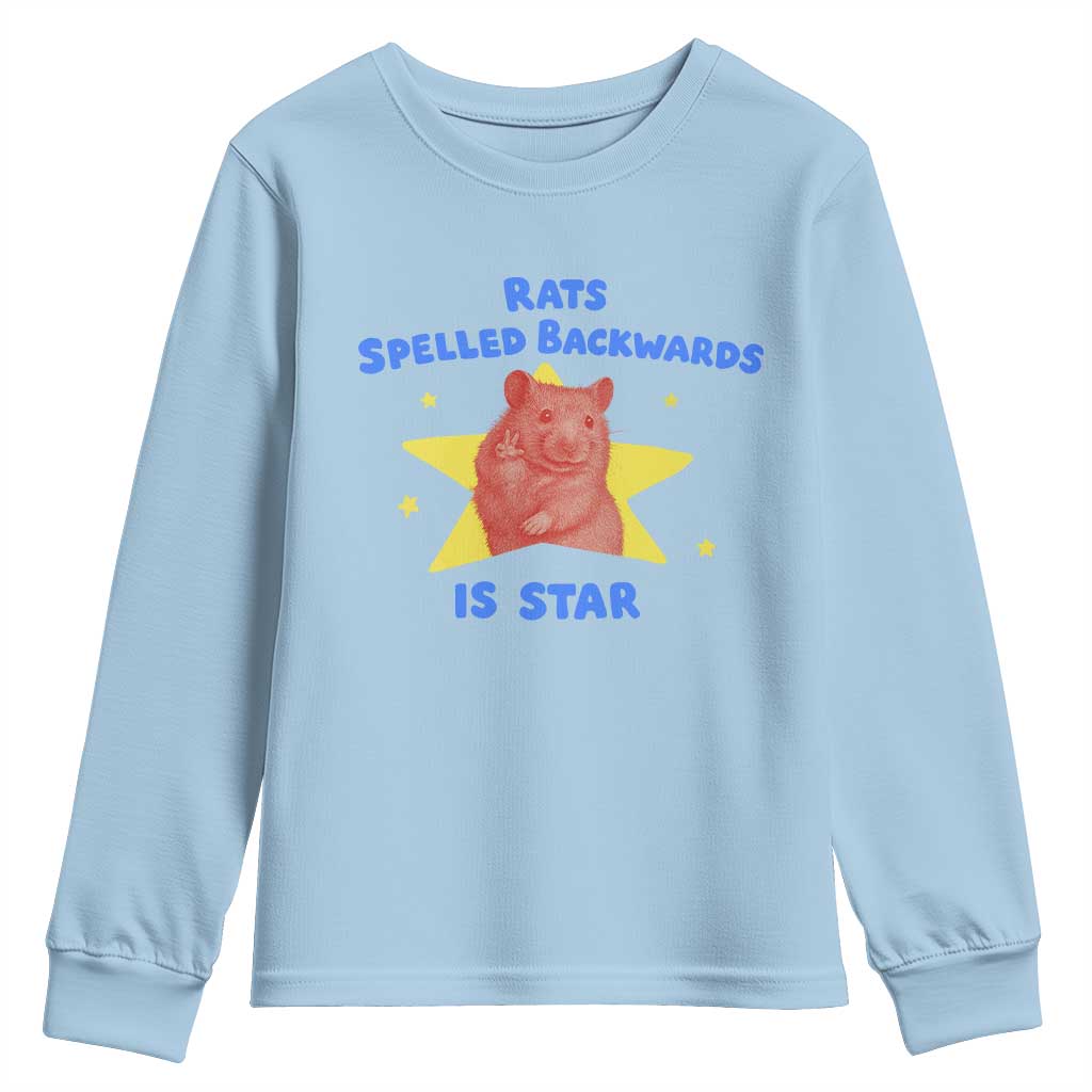 Rats Spelled Backwards Is Star Youth Sweatshirt Sarcastic Rat Meme - Wonder Print Shop