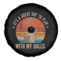 Funny Golf Spare Tire Cover Retro Its A Great Day To Play With My Balls - Wonder Print Shop