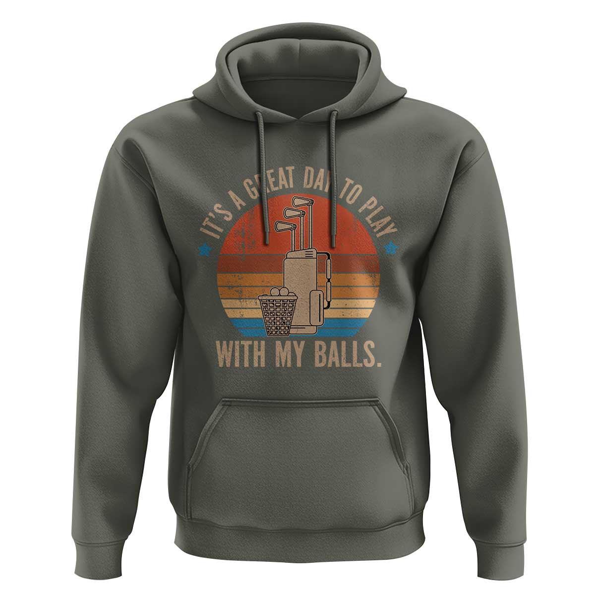 Funny Golf Hoodie Retro Its A Great Day To Play With My Balls - Wonder Print Shop