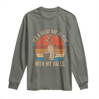 Funny Golf Long Sleeve Shirt Retro Its A Great Day To Play With My Balls - Wonder Print Shop
