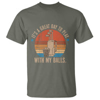 Funny Golf T Shirt Retro Its A Great Day To Play With My Balls - Wonder Print Shop
