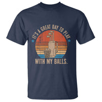 Funny Golf T Shirt Retro Its A Great Day To Play With My Balls - Wonder Print Shop