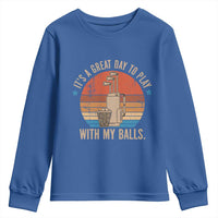Funny Golf Youth Sweatshirt Retro Its A Great Day To Play With My Balls - Wonder Print Shop
