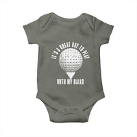 Funny Golf Baby Onesie Its A Great Day To Play With My Balls - Wonder Print Shop