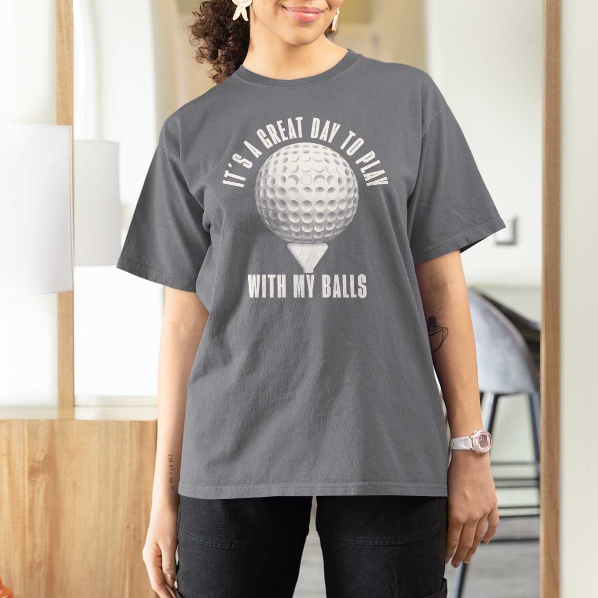 Funny Golf T Shirt For Women Its A Great Day To Play With My Balls - Wonder Print Shop