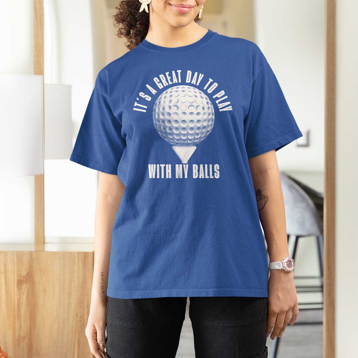 Funny Golf T Shirt For Women Its A Great Day To Play With My Balls - Wonder Print Shop
