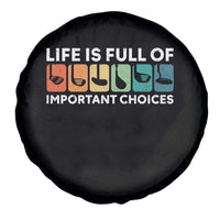 Life is Full of Important Choices Spare Tire Cover Funny Retro Golfing Clubs Golf Lover Gift - Wonder Print Shop