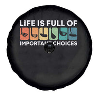 Life is Full of Important Choices Spare Tire Cover Funny Retro Golfing Clubs Golf Lover Gift - Wonder Print Shop
