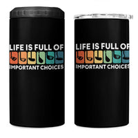 Life is Full of Important Choices 4 in 1 Can Cooler Tumbler Funny Retro Golfing Clubs Golf Lover Gift - Wonder Print Shop