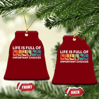 Life is Full of Important Choices Ceramic Ornament Funny Retro Golfing Clubs Golf Lover Gift - Wonder Print Shop