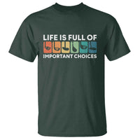 Life is Full of Important Choices T Shirt Funny Retro Golfing Clubs Golf Lover Gift - Wonder Print Shop