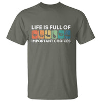 Life is Full of Important Choices T Shirt Funny Retro Golfing Clubs Golf Lover Gift - Wonder Print Shop
