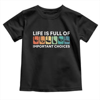 Life is Full of Important Choices Toddler T Shirt Funny Retro Golfing Clubs Golf Lover Gift - Wonder Print Shop