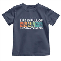 Life is Full of Important Choices Toddler T Shirt Funny Retro Golfing Clubs Golf Lover Gift - Wonder Print Shop