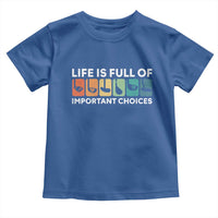 Life is Full of Important Choices Toddler T Shirt Funny Retro Golfing Clubs Golf Lover Gift - Wonder Print Shop